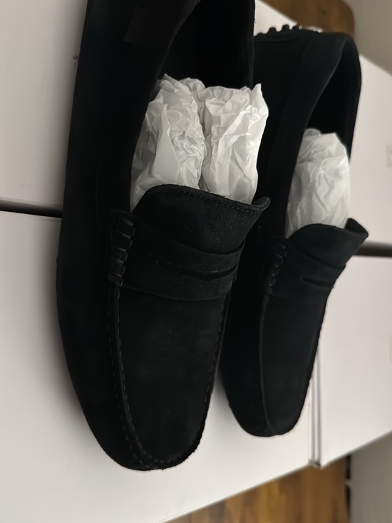 Oliver Cabell Black Suede Penny Loafers main image 4